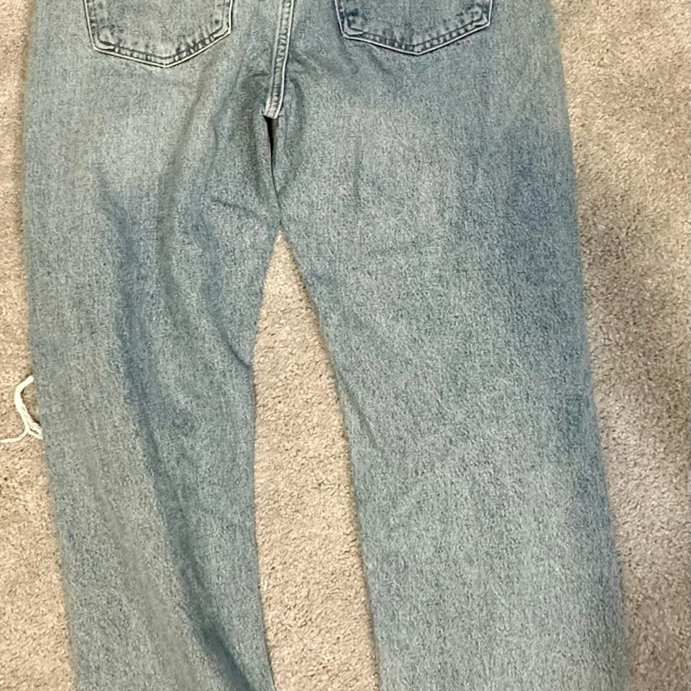 Agolde 90’s mid rise loose fit Light Blue Distressed Jean - Picture 3 of 3